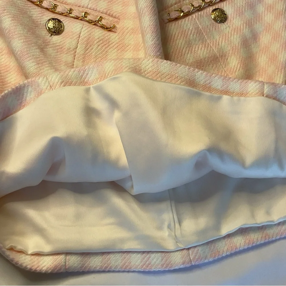 Guess Pink and White Plaid Mini Skirt - Picture 4 of 9